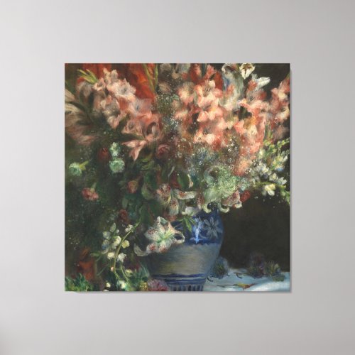 Pierre_Auguste Renoir _ Gladioli In A Vase Canvas Print