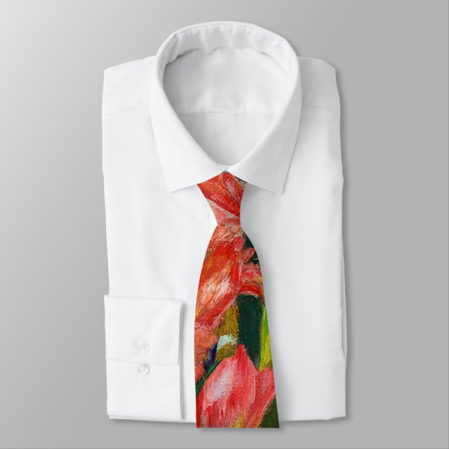 Pierre-Auguste Renoir - Gladioli Neck Tie (Tied)