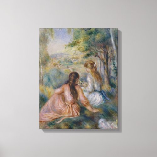 Pierre Auguste Renoir  In the Meadow Canvas Print