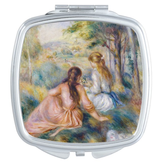 Pierre-Auguste Renoir - In the Meadow Compact Mirror (Front)