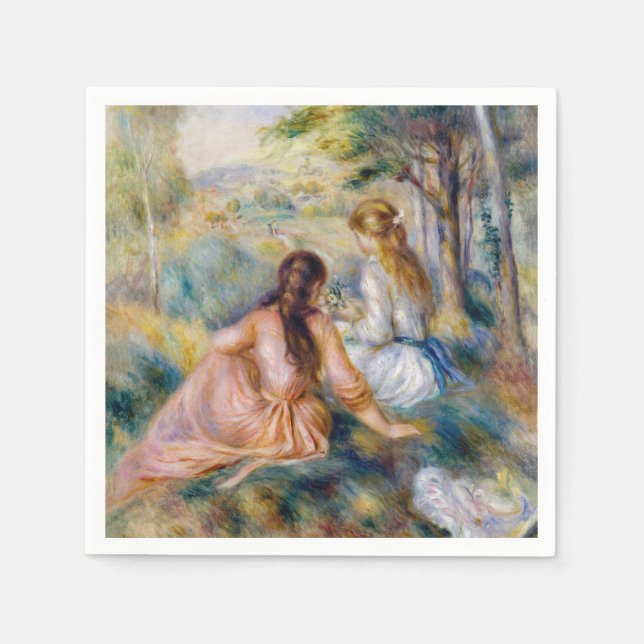 Pierre-Auguste Renoir - In the Meadow Napkins (Front)