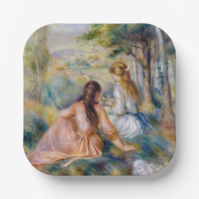 Pierre-Auguste Renoir - In the Meadow Paper Plates (Front)