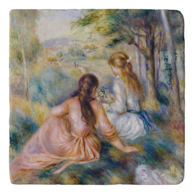 Pierre-Auguste Renoir - In the Meadow Trivet (Front)