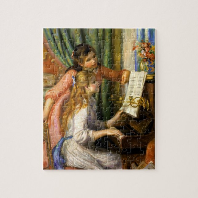 Pierre-Auguste Renoir - Jeunes Filles au Piano Jigsaw Puzzle (Vertical)