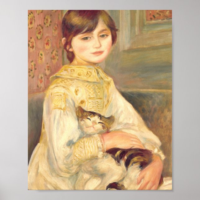 Pierre Auguste Renoir - Julie Manet With Cat Poster (Front)