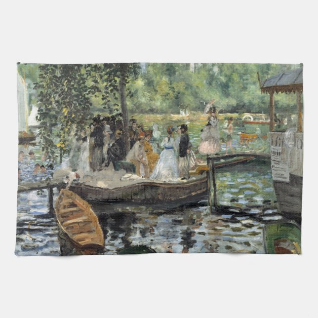 Pierre-Auguste Renoir - La Grenouillere Kitchen Towel (Horizontal)