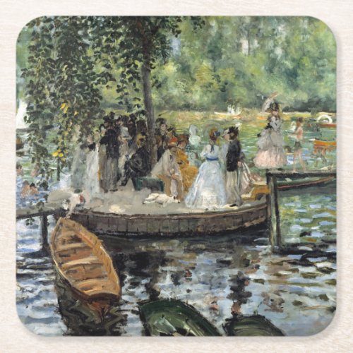 Pierre_Auguste Renoir _ La Grenouillere Square Paper Coaster