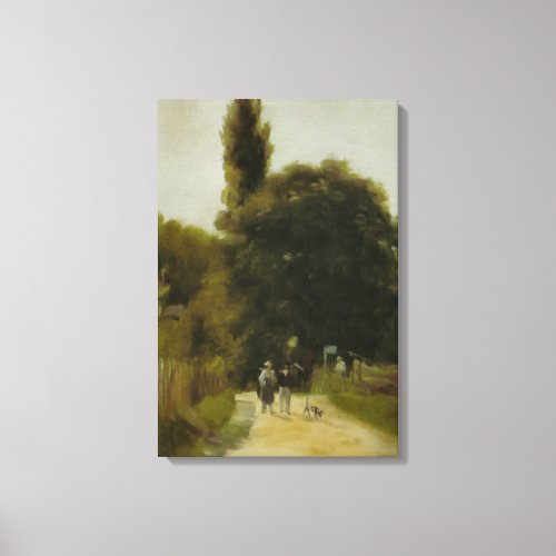 Pierre Auguste Renoir Landscape with Two Figures Canvas Print