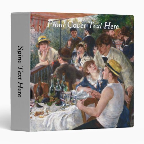 Pierre_Auguste Renoir _ Luncheon of Boating Party 3 Ring Binder