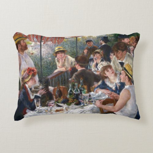 Pierre_Auguste Renoir _ Luncheon of Boating Party Accent Pillow