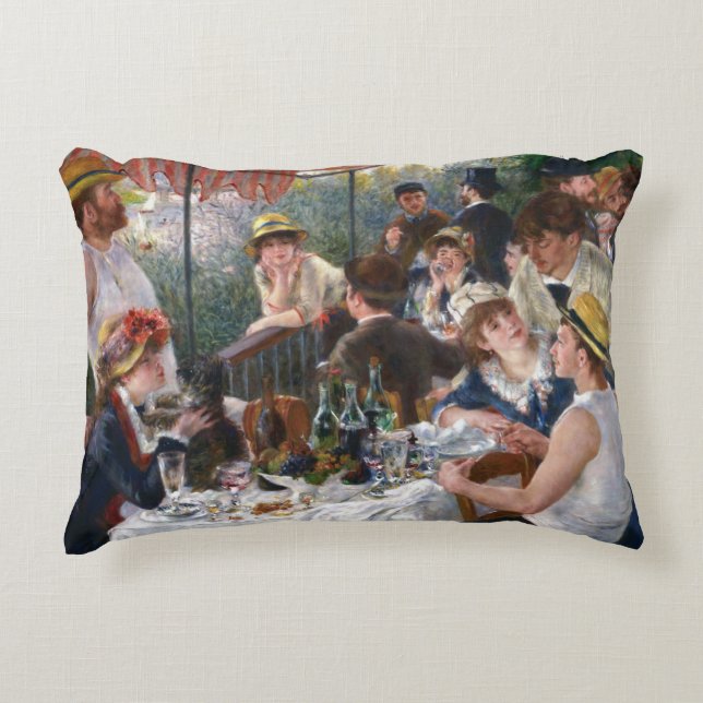 Pierre-Auguste Renoir - Luncheon of Boating Party Accent Pillow (Front)