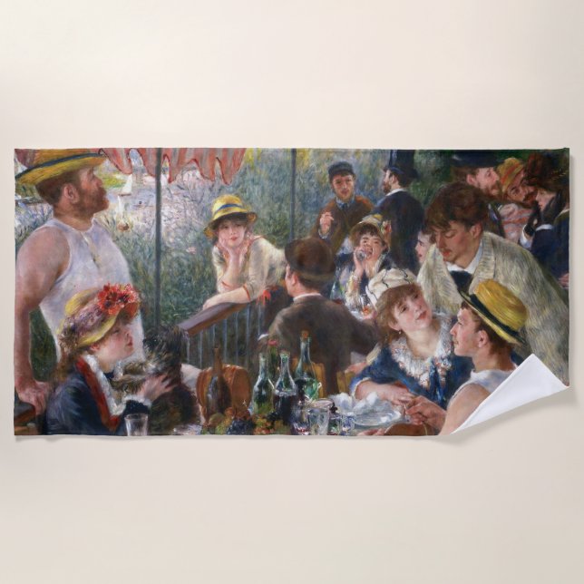 Pierre-Auguste Renoir - Luncheon of Boating Party Beach Towel (Front)