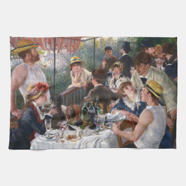 Pierre-Auguste Renoir - Luncheon of Boating Party Kitchen Towel (Horizontal)