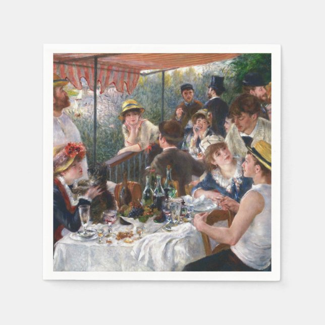 Pierre-Auguste Renoir - Luncheon of Boating Party Napkins (Front)