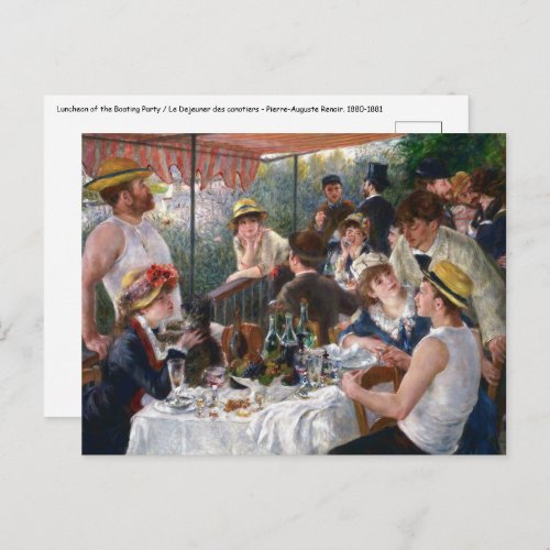 Pierre_Auguste Renoir _ Luncheon of Boating Party Postcard