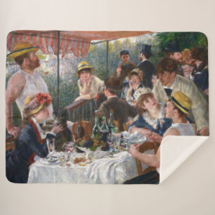 Pierre-Auguste Renoir - Luncheon of Boating Party Sherpa Blanket