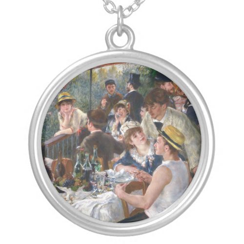 Pierre_Auguste Renoir _ Luncheon of Boating Party Silver Plated Necklace