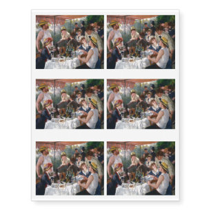 Pierre-Auguste Renoir - Luncheon of Boating Party Temporary Tattoos