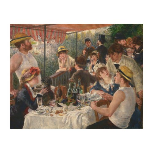 Pierre_Auguste Renoir _ Luncheon of Boating Party Wood Wall Art