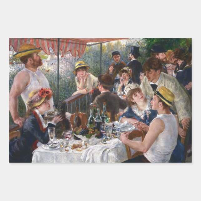 Pierre-Auguste Renoir - Luncheon of Boating Party Wrapping Paper Sheets (Front)