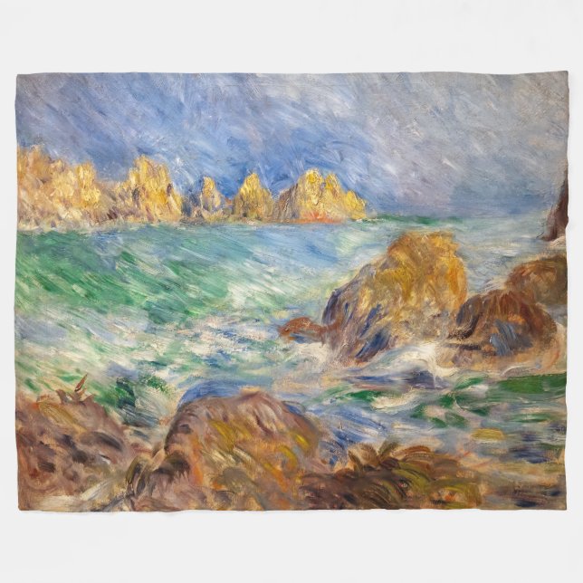 Pierre-Auguste Renoir - Marine, Guernesey Fleece Blanket (Front (Horizontal))