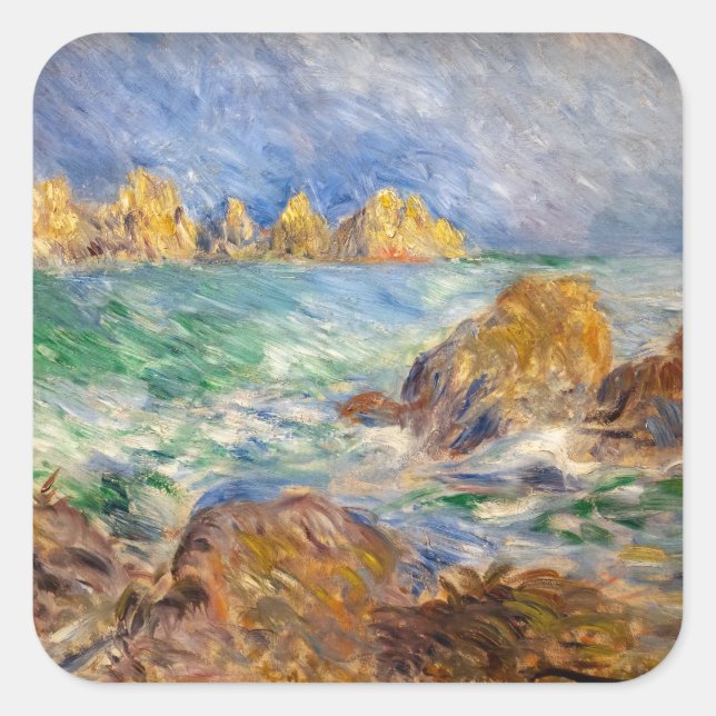 Pierre-Auguste Renoir - Marine, Guernesey Square Sticker (Front)