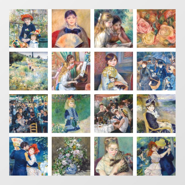 Pierre-Auguste Renoir - Masterpieces Collage Floor Decals (Front)