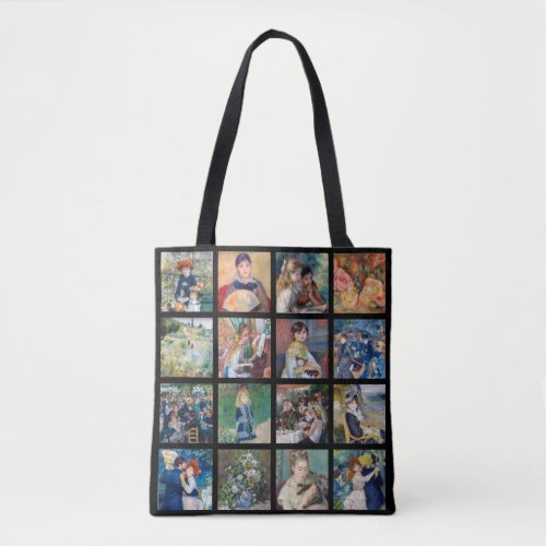 Pierre_Auguste Renoir _ Masterpieces Collage Tote Bag