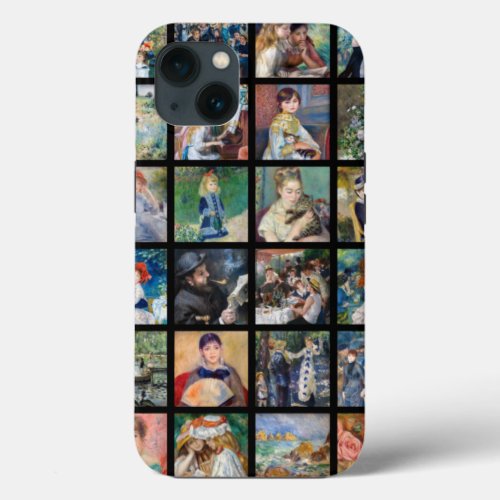 Pierre_Auguste Renoir _ Masterpieces Grid Collage iPhone 13 Case