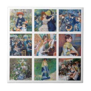 Pierre-Auguste Renoir - Masterpieces Grid Collage Ceramic Tile