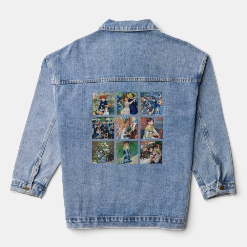 Pierre_Auguste Renoir _ Masterpieces Grid Collage Denim Jacket