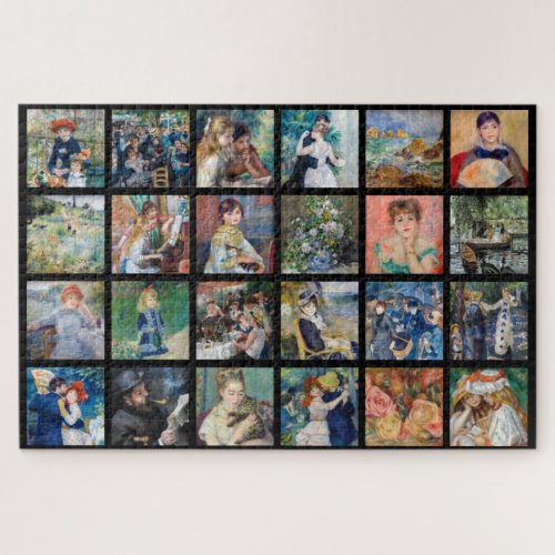 Pierre_Auguste Renoir _ Masterpieces Grid Collage Jigsaw Puzzle