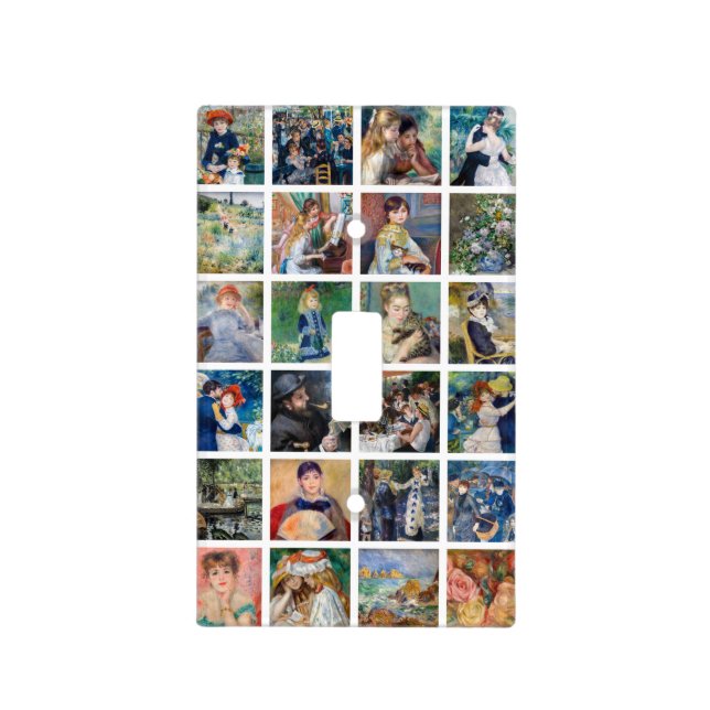 Pierre-Auguste Renoir - Masterpieces Grid Collage Light Switch Cover (Front)