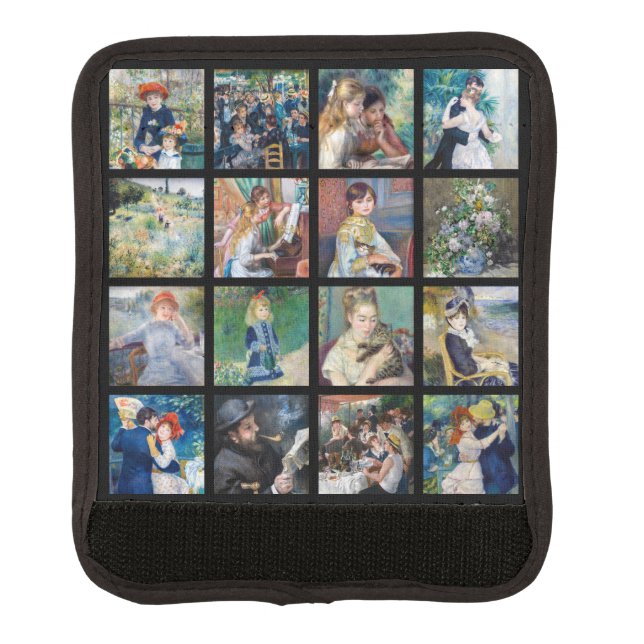 Pierre-Auguste Renoir - Masterpieces Grid Collage Luggage Handle Wrap (Front)