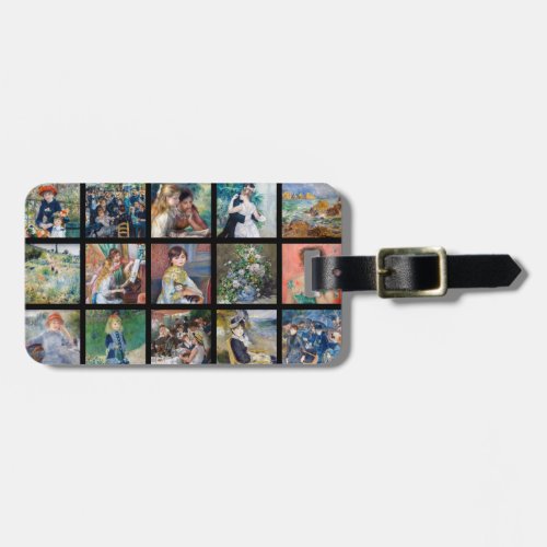 Pierre_Auguste Renoir _ Masterpieces Grid Collage Luggage Tag