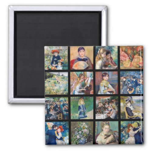 Pierre_Auguste Renoir _ Masterpieces Grid Collage Magnet