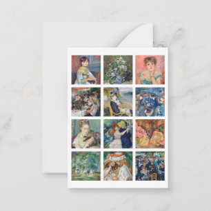 Pierre-Auguste Renoir - Masterpieces Grid Collage Note Card