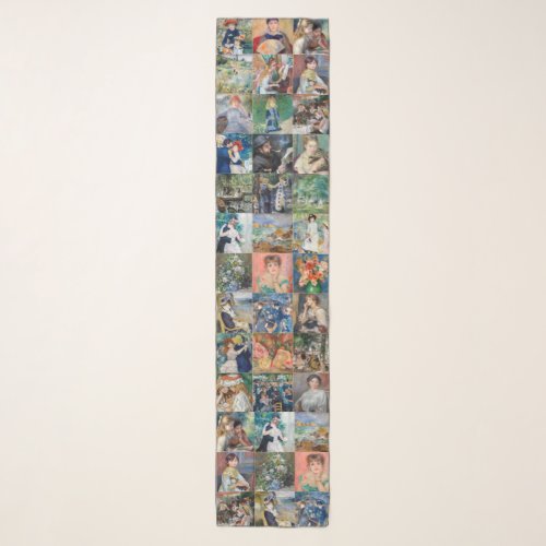 Pierre_Auguste Renoir _ Masterpieces Grid Collage Scarf