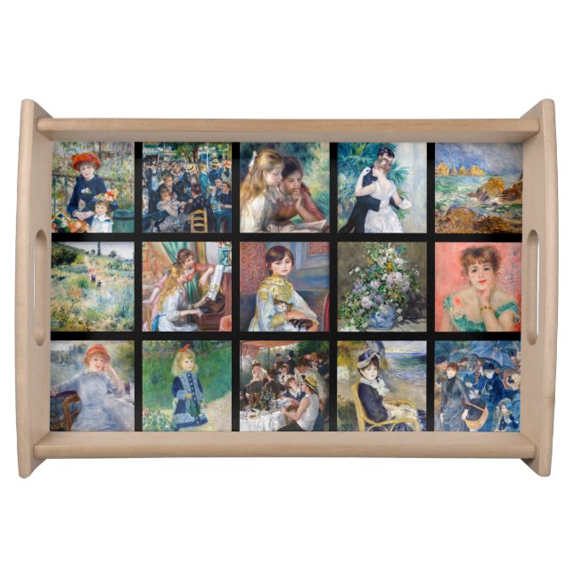 Pierre-Auguste Renoir - Masterpieces Grid Collage Serving Tray (Front)