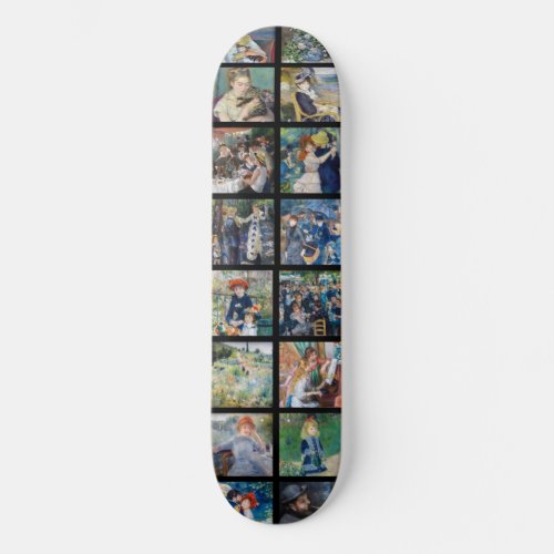 Pierre_Auguste Renoir _ Masterpieces Grid Collage Skateboard