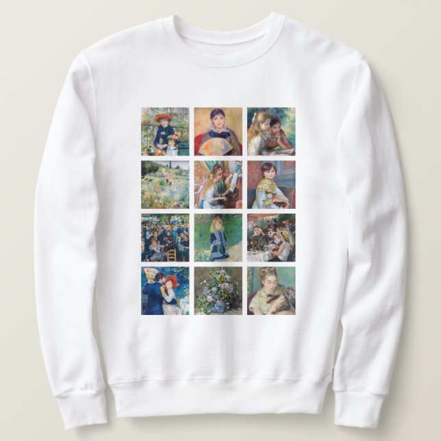 Pierre-Auguste Renoir - Masterpieces Grid Collage Sweatshirt (Design Front)