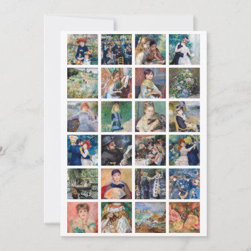 Pierre_Auguste Renoir _ Masterpieces Grid Collage Thank You Card