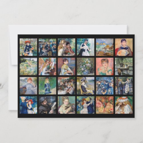 Pierre_Auguste Renoir _ Masterpieces Grid Collage Thank You Card