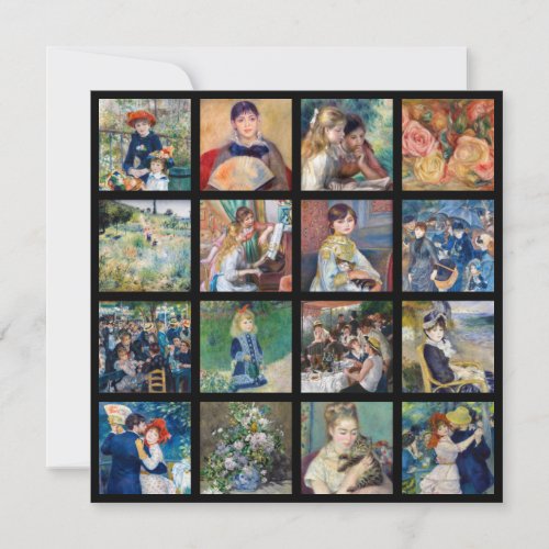 Pierre_Auguste Renoir _ Masterpieces Grid Collage Thank You Card