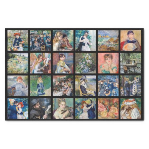 Pierre_Auguste Renoir _ Masterpieces Grid Collage Tissue Paper