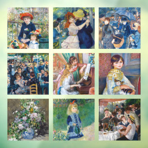 Pierre-Auguste Renoir - Masterpieces Grid Collage Window Cling