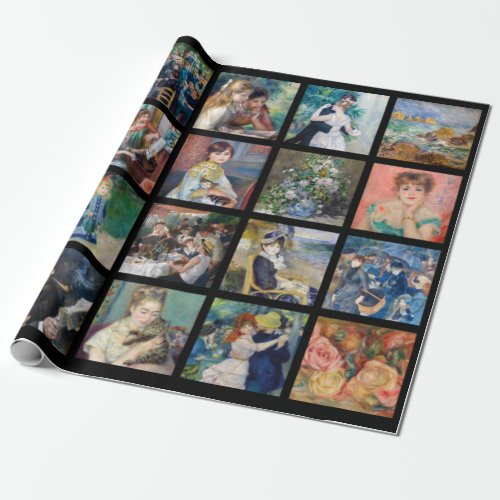 Pierre_Auguste Renoir _ Masterpieces Grid Collage Wrapping Paper