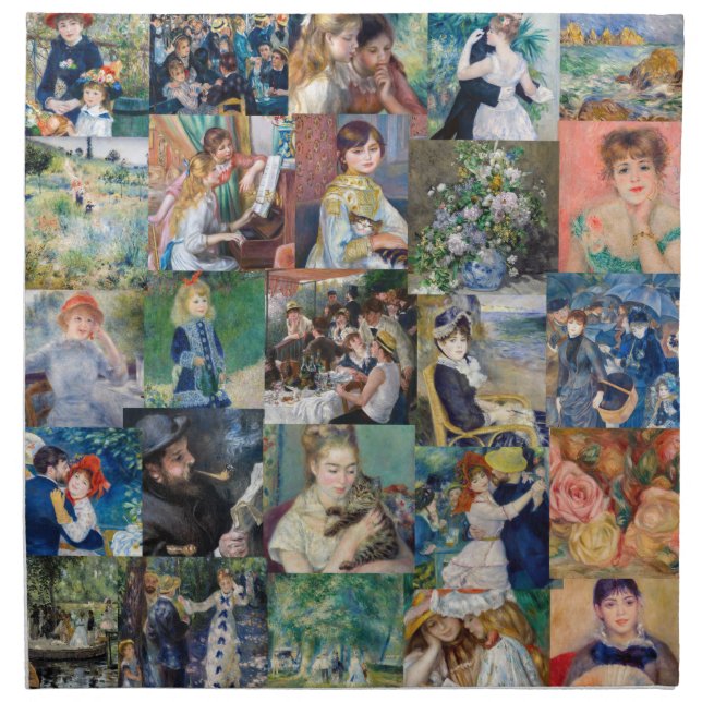 Pierre-Auguste Renoir - Masterpieces Patchwork Cloth Napkin (Front)
