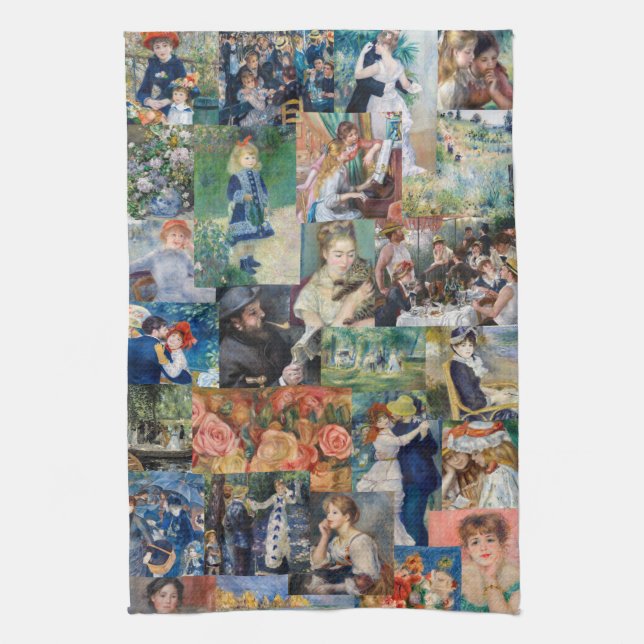 Pierre-Auguste Renoir - Masterpieces Patchwork Kitchen Towel (Vertical)