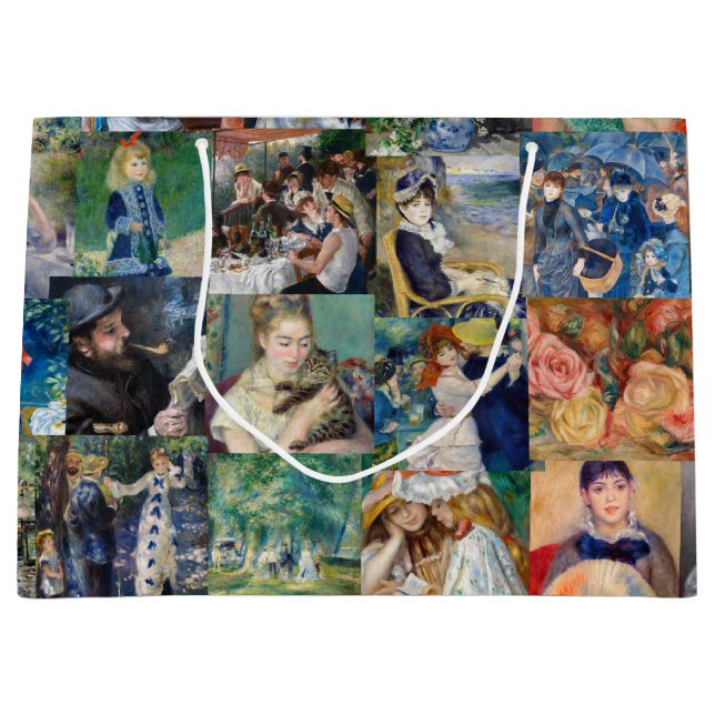 Pierre-Auguste Renoir - Masterpieces Patchwork Large Gift Bag (Front)
